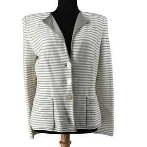 Armani Collezioni Blazer sweater viscose stretchy high fashion shoulder pad sz 8